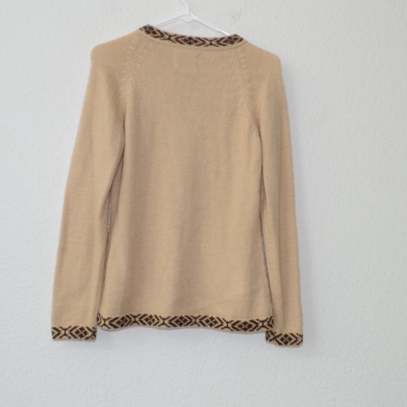 The Alpaca Connection Womens S Full Zip Sweater Nordic Print Blue Peru - Picture 6 of 16